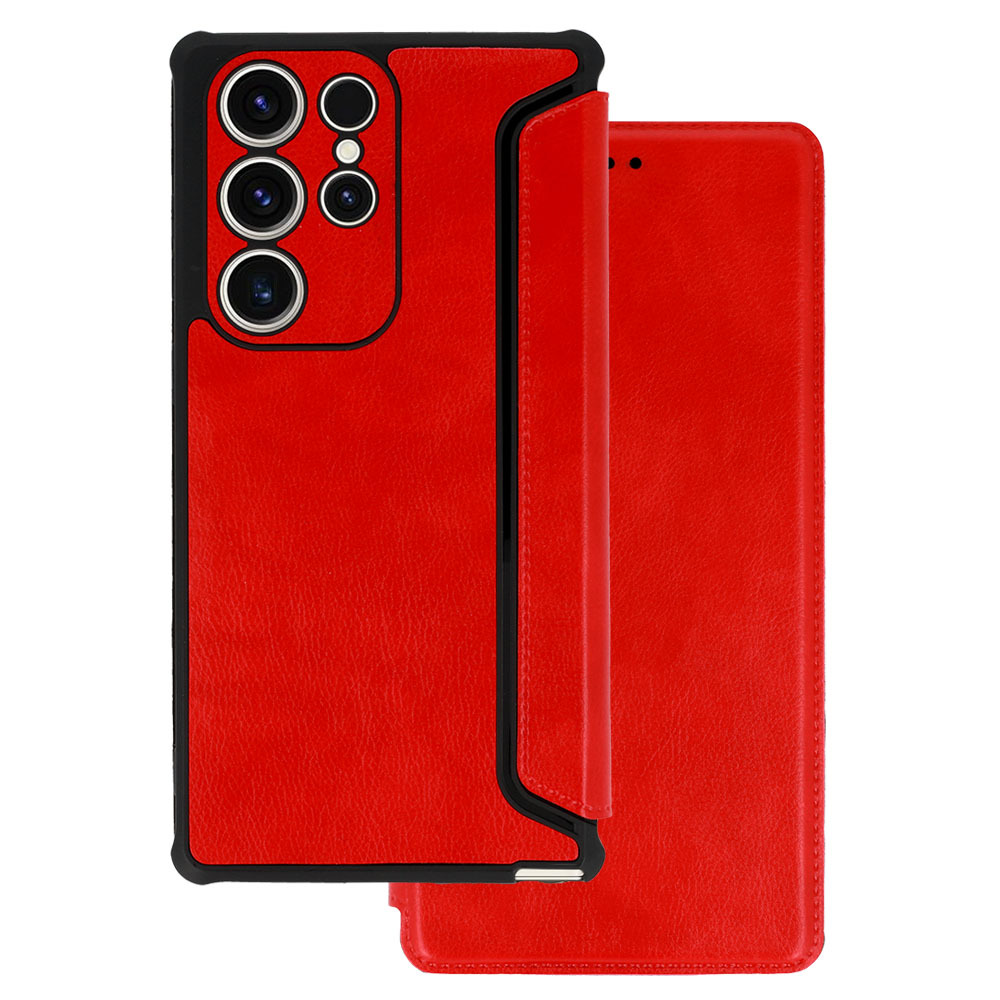 Kožené puzdro Razor pre Samsung Galaxy S23 červené