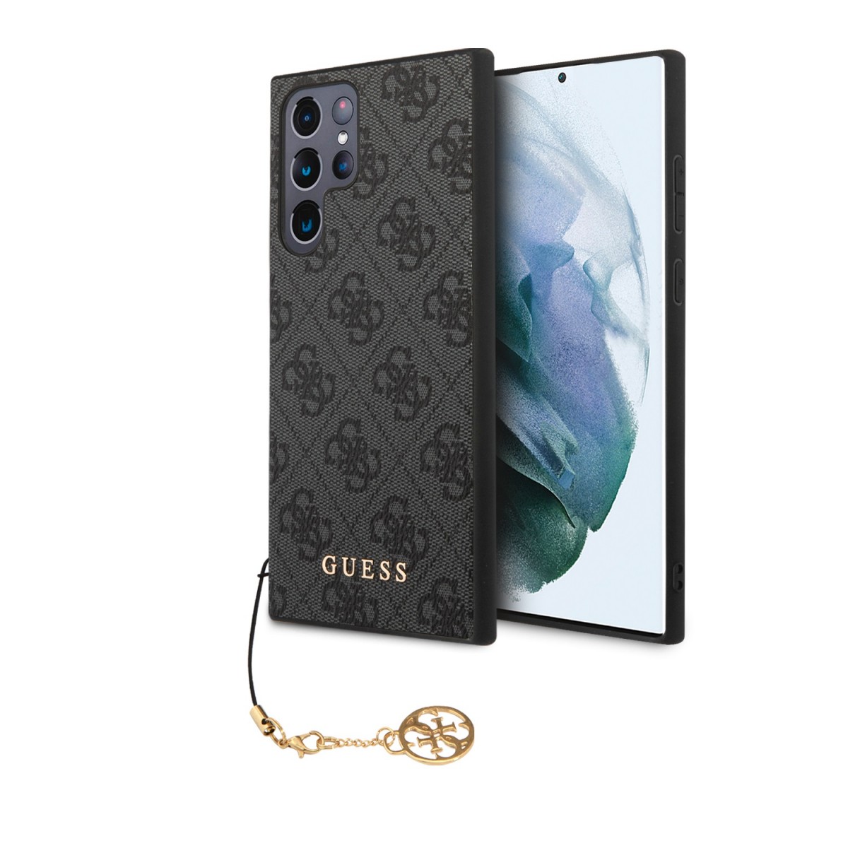 Zadný kryt Guess 4G Charms pre Samsung Galaxy S24 Ultra Grey