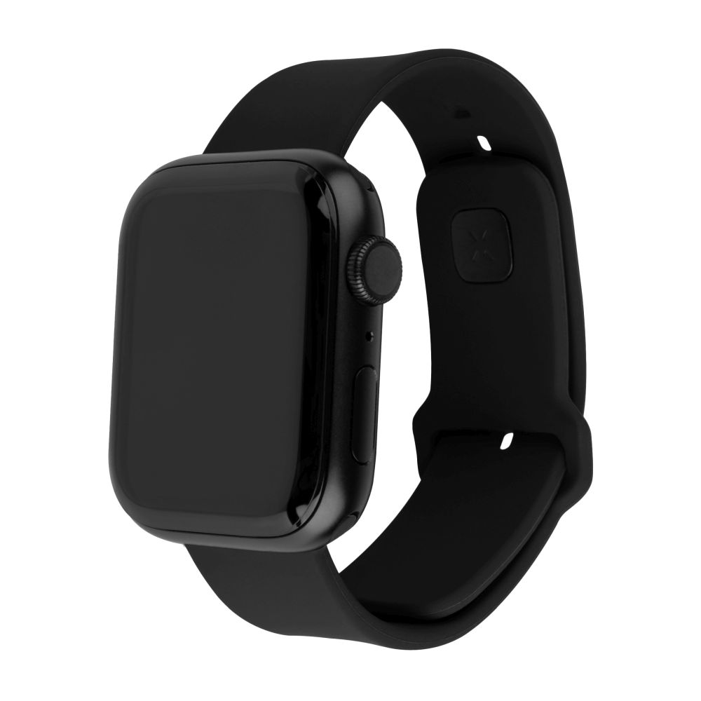 Sada silikónových remienkov FIXED Silicone Sporty Strap pre Apple Watch Ultra 49 mm, čierna