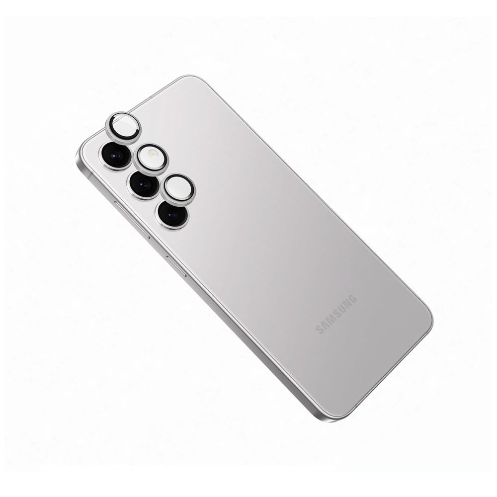 Ochranné sklo na objektív fotoaparátu FIXED Camera Glass pre Samsung Galaxy A55 5G, strieborné