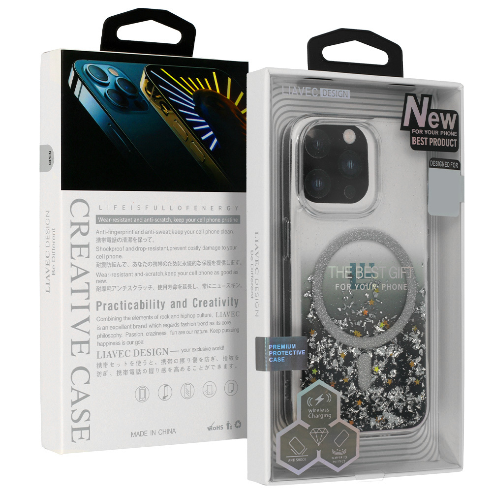 Puzdro Liavec Moonlight Series pre Samsung Galaxy S23 Ultra Black
