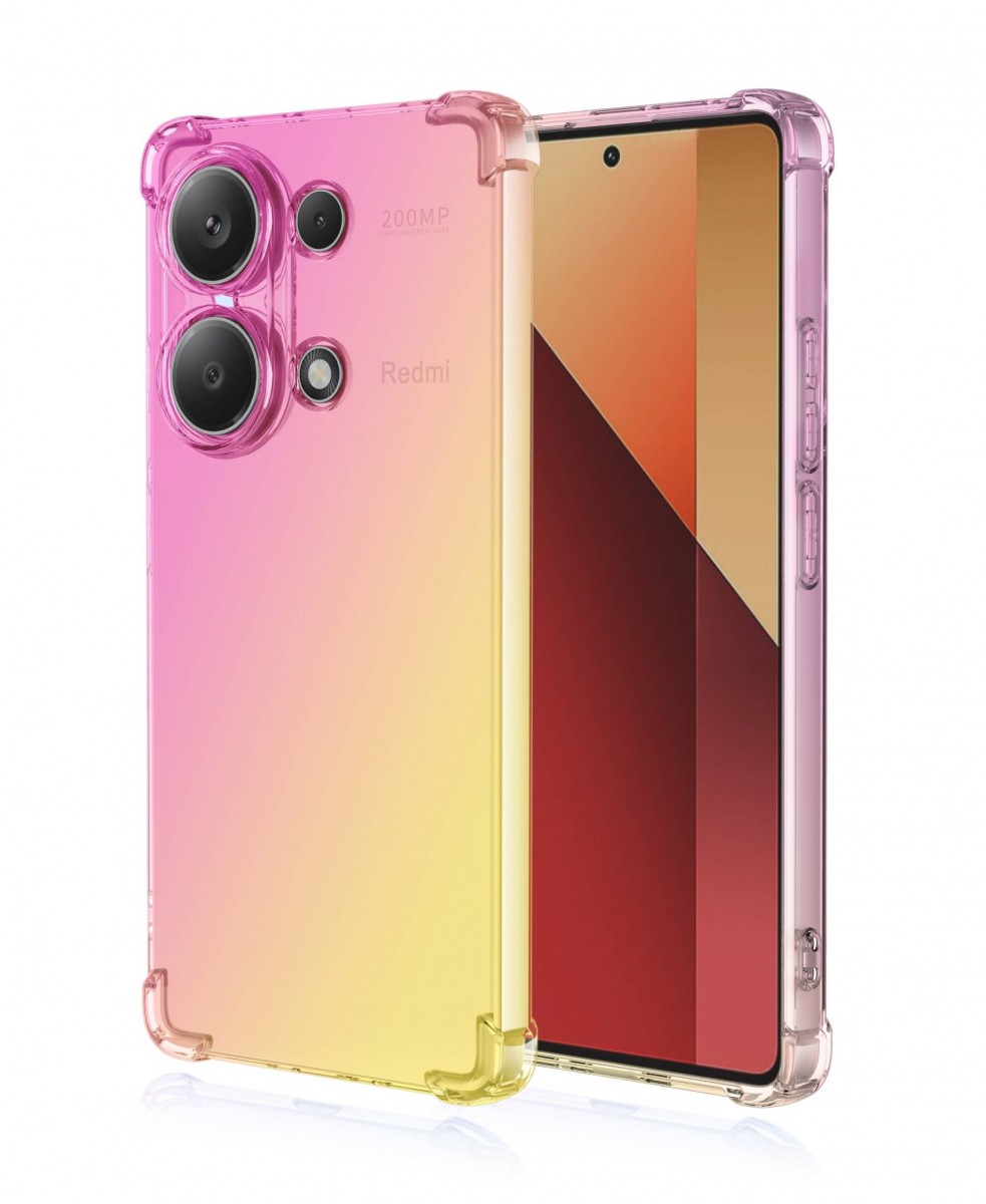 Zadný kryt na Xiaomi Redmi Note 13 Pro Shock dúhový ružovo-žltý