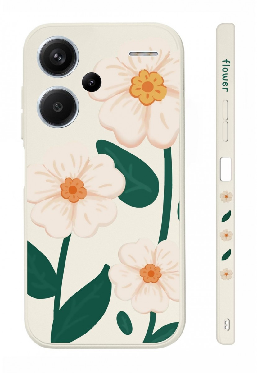 Zadný kryt Design na Xiaomi Redmi Note 13 Pro+ 5G Biele kvety