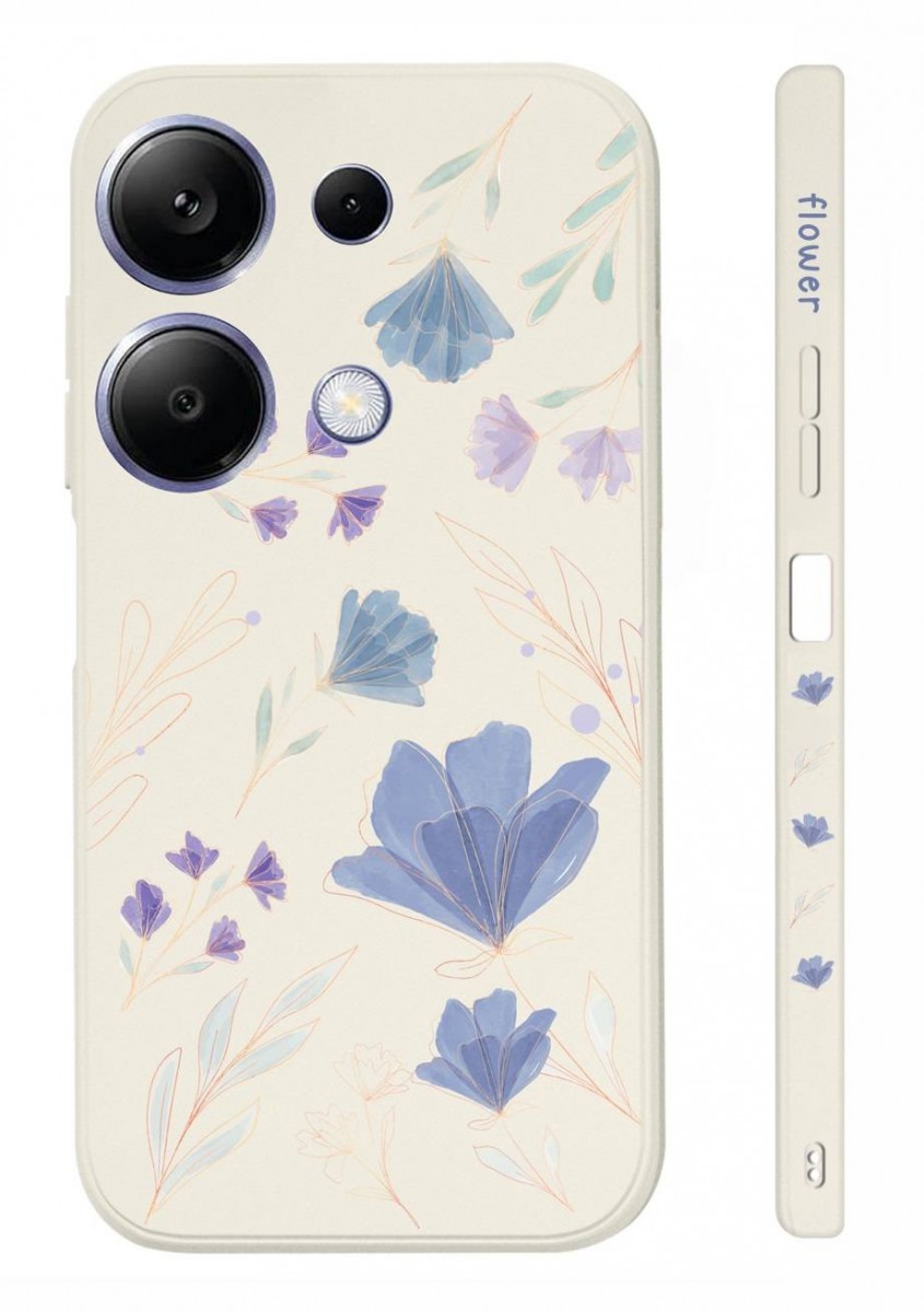 Zadný kryt Design na Xiaomi Redmi Note 13 Pro Modré kvietky
