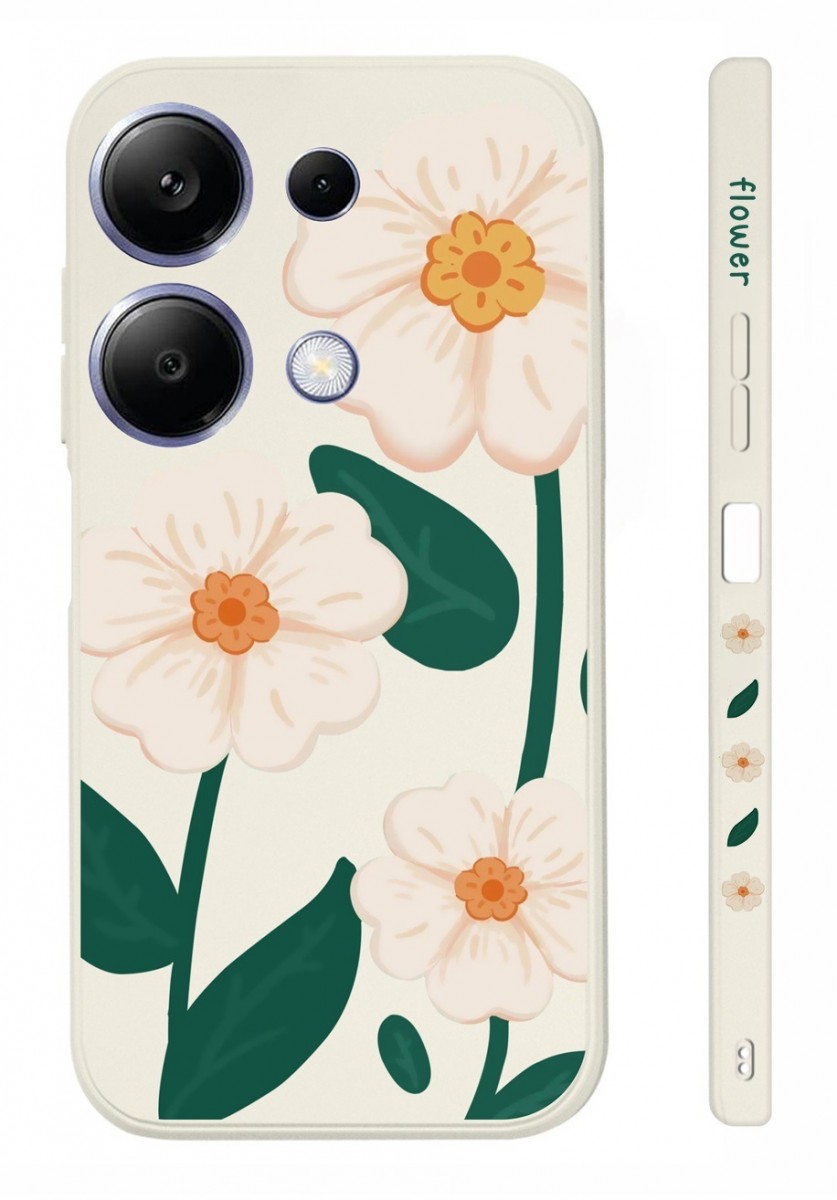 Zadný kryt Design na Xiaomi Redmi Note 13 Pro Biele kvety