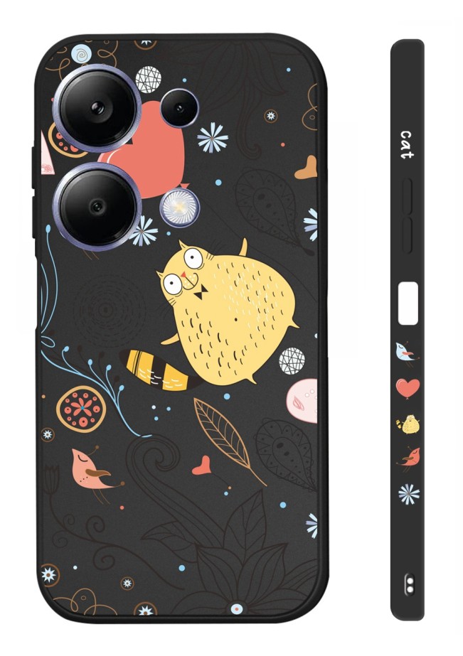 Zadný kryt Design na Xiaomi Redmi Note 13 Pro Mačička čierny