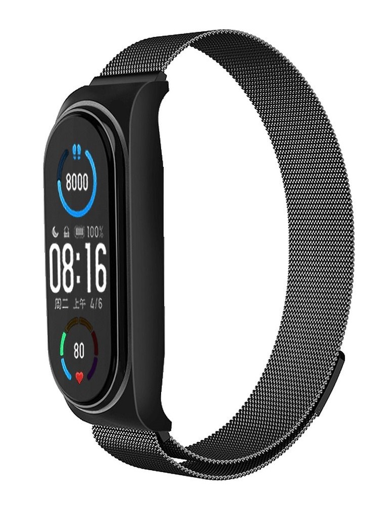 Kovový remienok Metal pre Xiaomi Mi Band 5-6 black