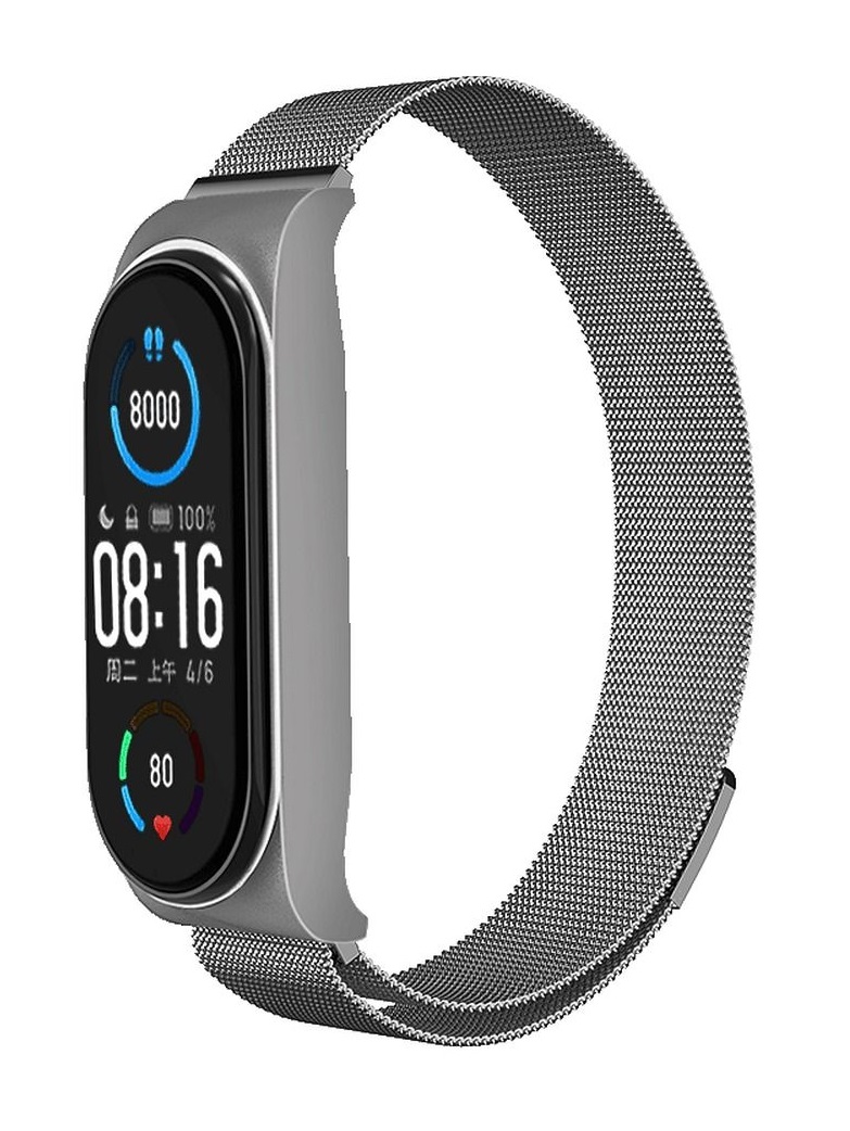 Kovový remienok Metal pre Xiaomi Mi Band 5-6 silver
