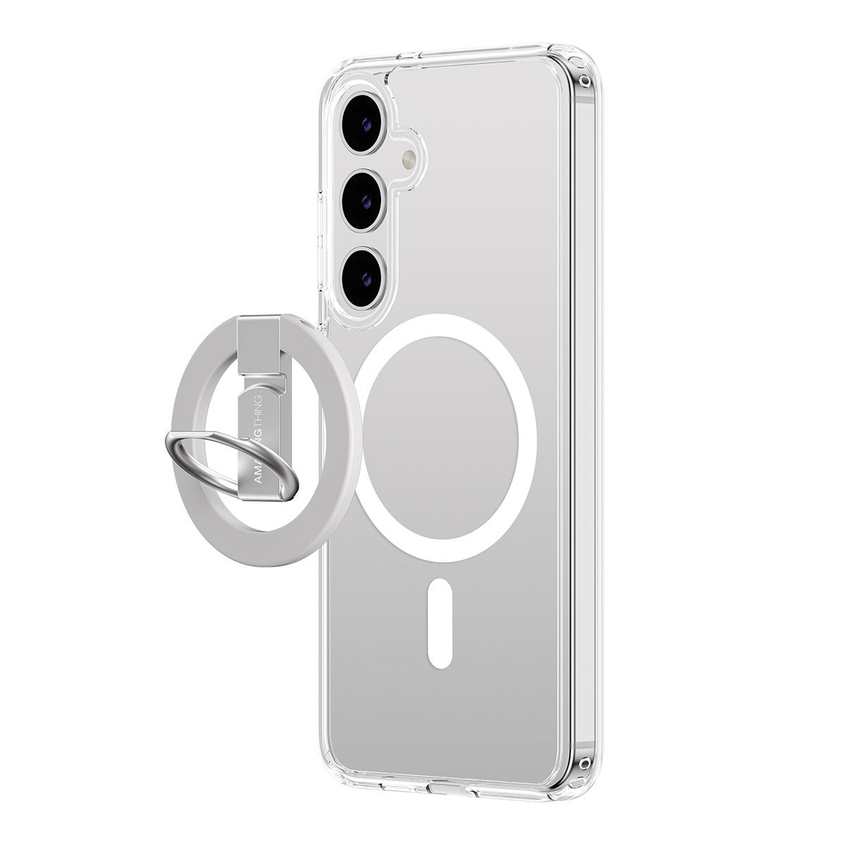 Zadný kryt Amazing Thing Minimal Magsafe Grip Ring Case S24PMRMINCL pre Samsung Galaxy S24 Plus transparentný