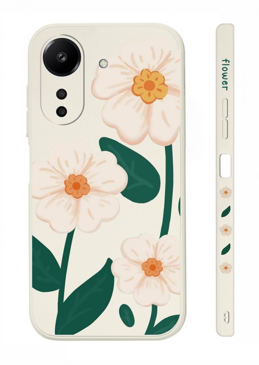Zadný kryt Design na Xiaomi Redmi 13C Biele kvety