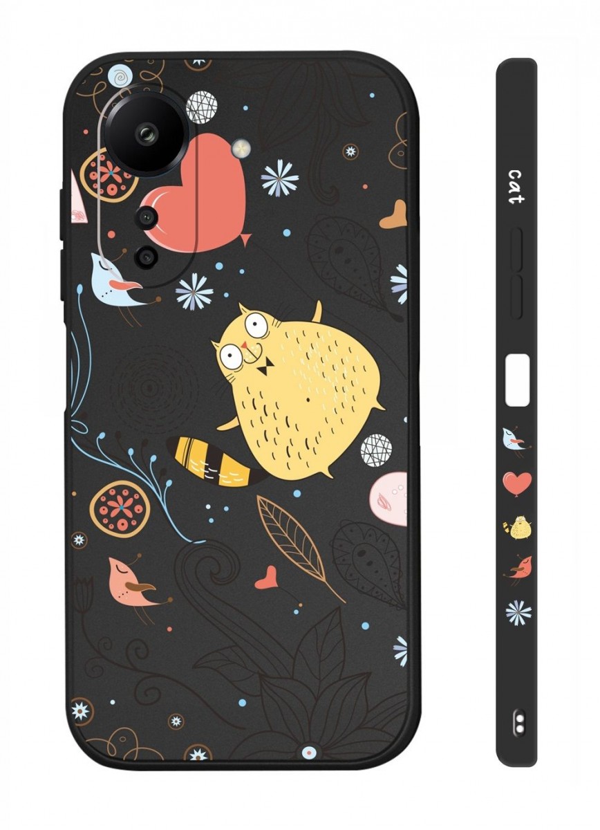 Zadný kryt Design na Xiaomi Redmi 13C Mačička čierny