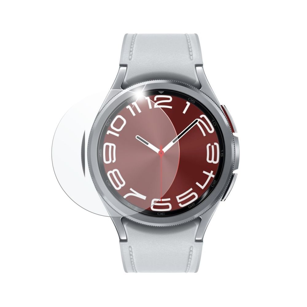 Ochranné tvrdené sklo FIXED pre smart hodinky Samsung Galaxy Watch 6 Classic (43 mm), 2 ks v balení, priehľadné