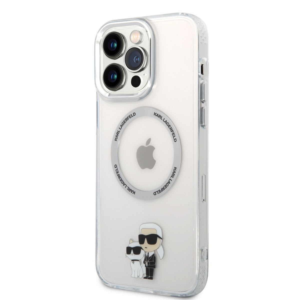 Karl Lagerfeld MagSafe IML Karl and Choupette NFT zadný kryt pre iPhone 13 Pro Max transparentný