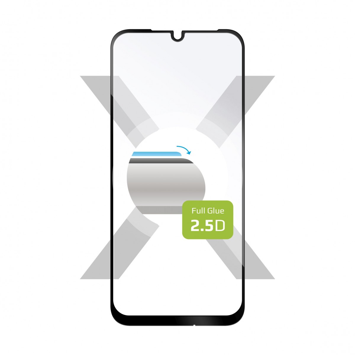 Ochranné tvrdené sklo FIXED Full-Cover pre Xiaomi Redmi Note 7/7 Pro, priľnavé na celý displej, čierne