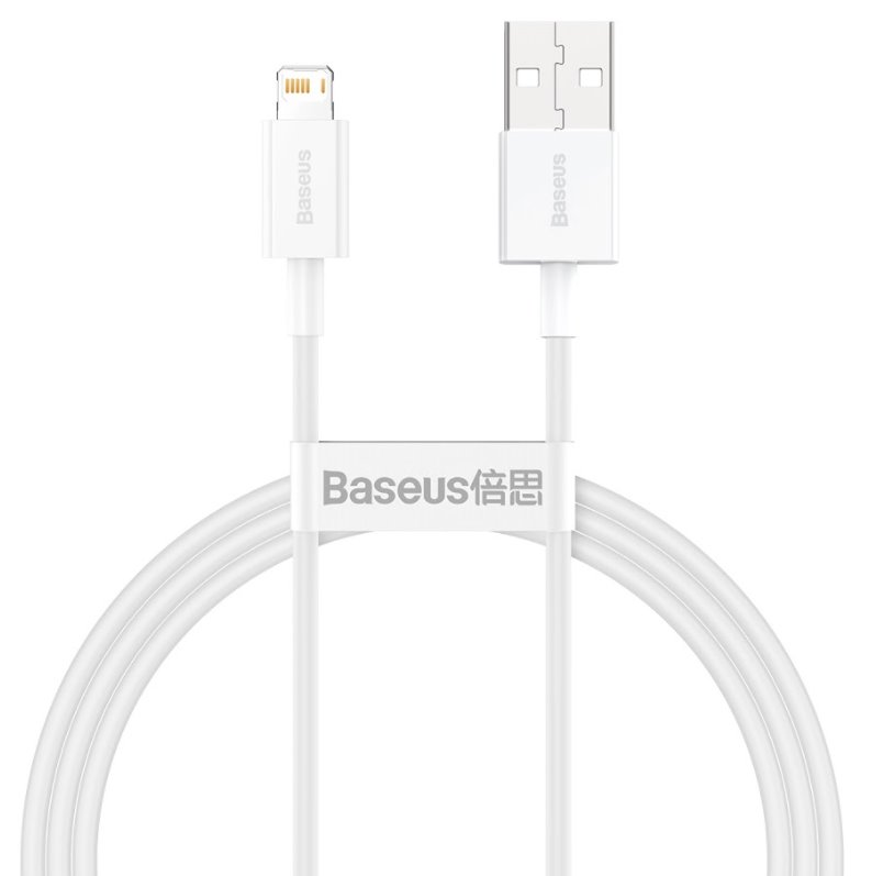 Dátový kábel Baseus CALYS-A02 Superior Fast Charging Lightning 2,4A 1m White
