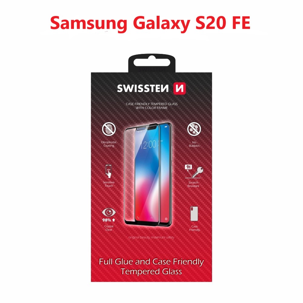 Tvrdené sklo Swissten FullGlue pre Samsung S20 FE čierne