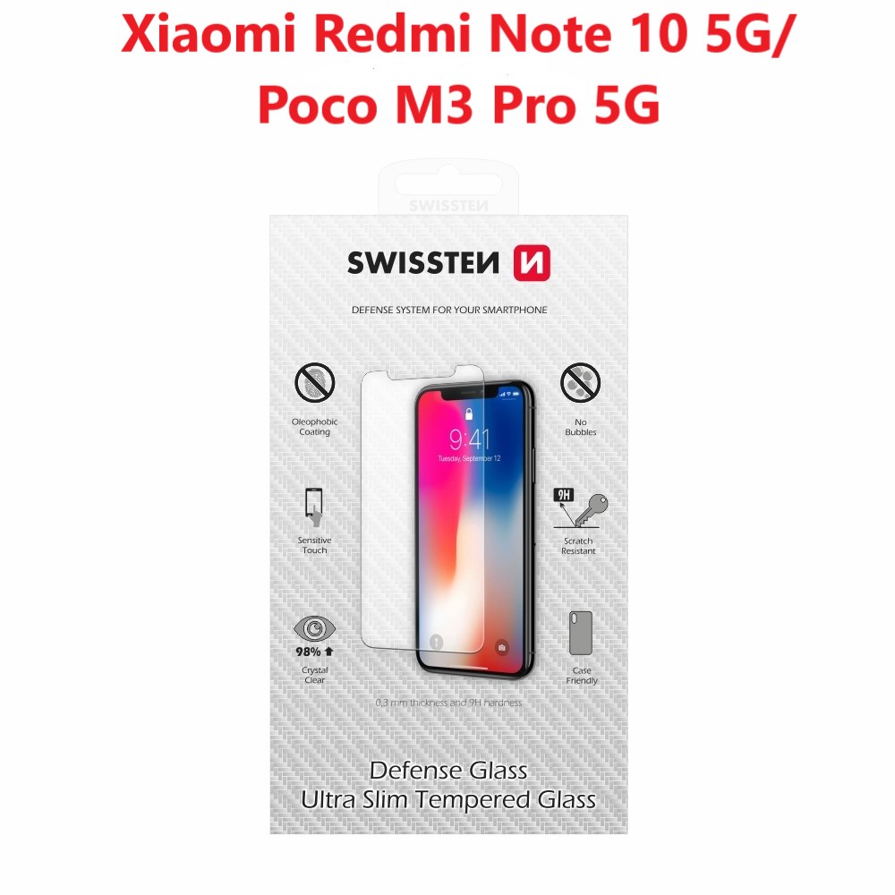 Ochranné tvrdené sklo Swissten na Xiaomi Redmi Note 10 5G-Poco M3 pro 5G