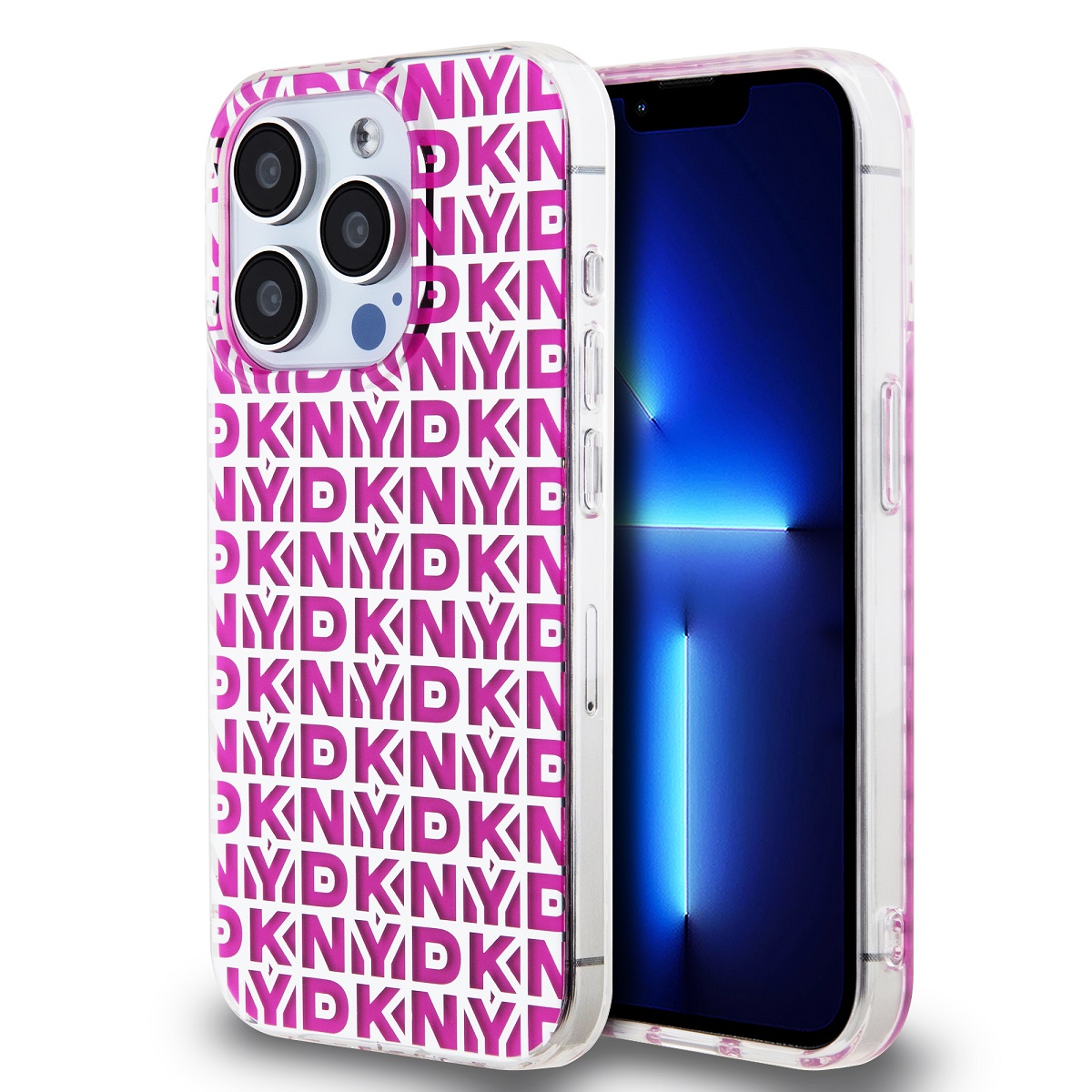 Zadný kryt DKNY PC/TPU Repeat Pattern pre iPhone 15 Pro Max Pink