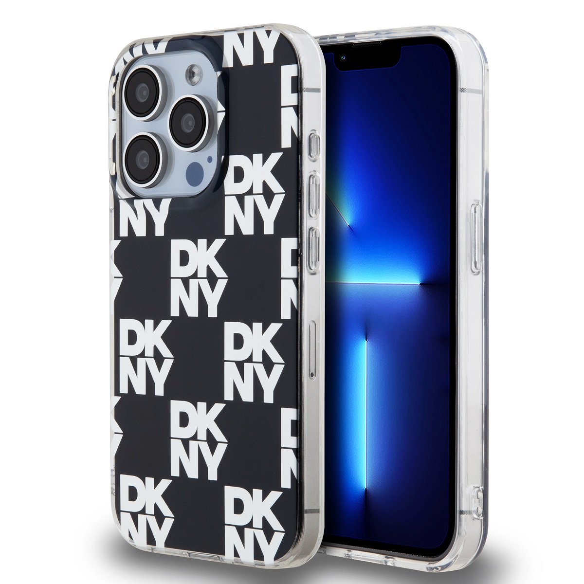 Zadný kryt DKNY PC/TPU Checkered Pattern pre iPhone 15 Pro Max Black