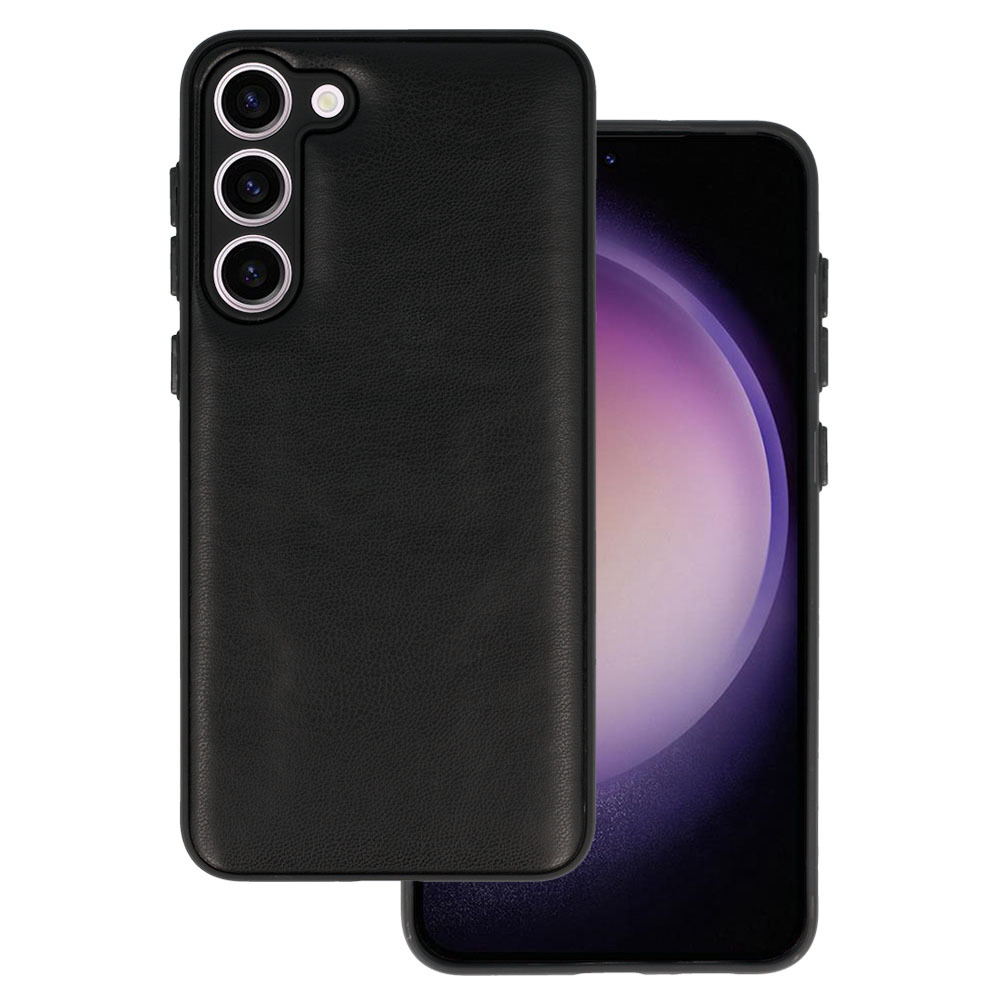 Kožené 3D puzdro pre Samsung Galaxy S23 Plus Design 1 čierne