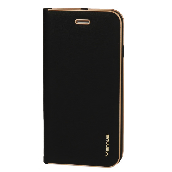 Flipové puzdro Vennus Luna Book pre Huawei P8 Lite *** (2017) / P9 Lite *** (2017) čierne