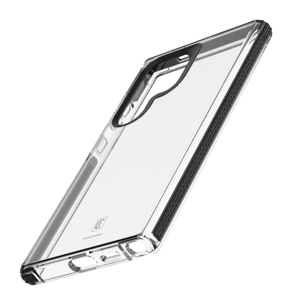 Ultra ochranné puzdro Cellularline Tetra Force Strong Guard pre Samsung Galaxy S24 Ultra, priehľadné