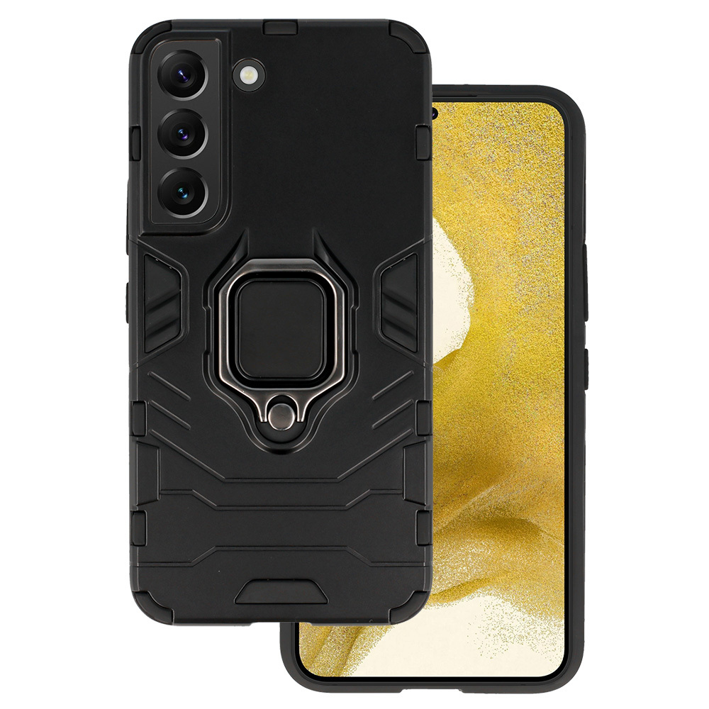 Zadný kryt Ring Armor pre Samsung Galaxy S22 čierny
