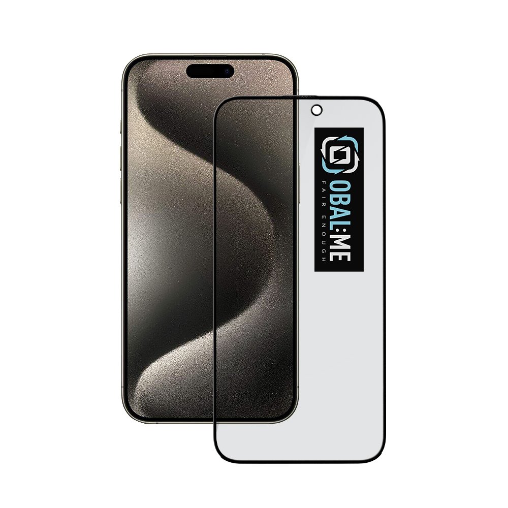OBAL:ME Privacy 5D Tempered Glass pre Apple iPhone 15 Pro Max Black