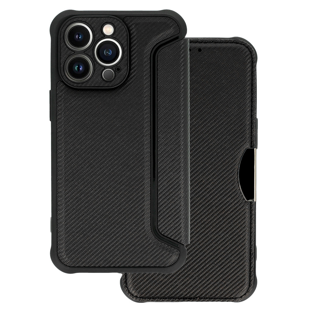 Flipové puzdro Razor Carbon pre Samsung Galaxy A55 5G čierne