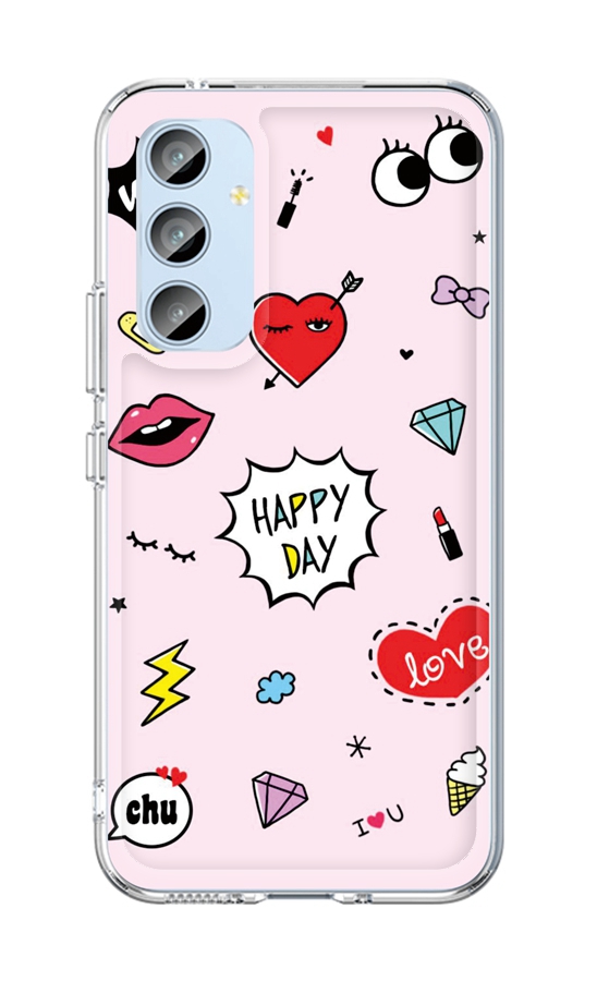 Zadný pevný kryt Image na Samsung A54 5G Happy Day