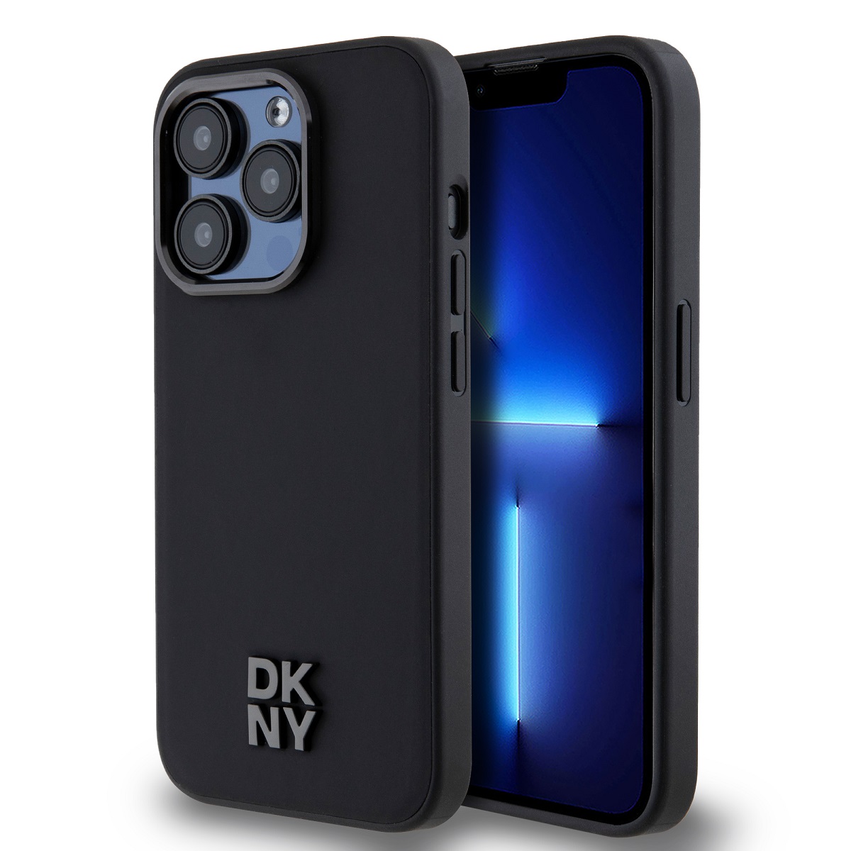 Zadný kryt DKNY PU Leather Stack Logo Magsafe pre iPhone 14 Pro Max Black
