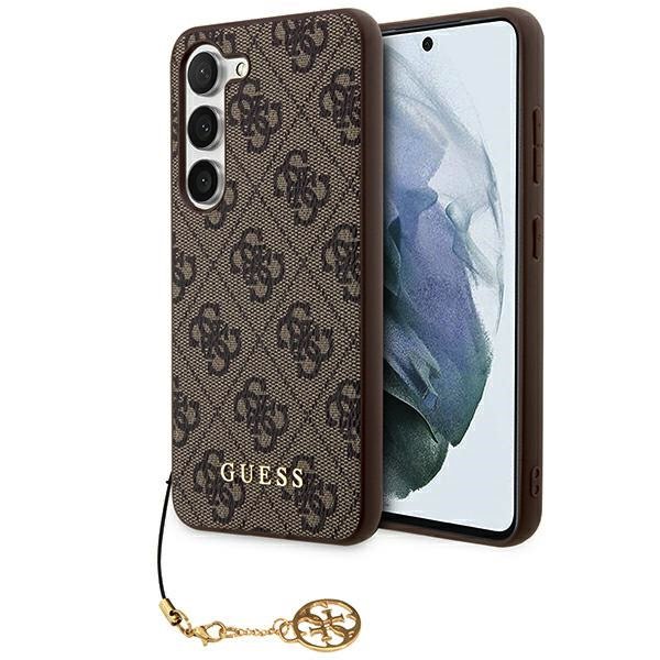 Zadný kryt Guess 4G Charms pre Samsung Galaxy A35 5G Brown