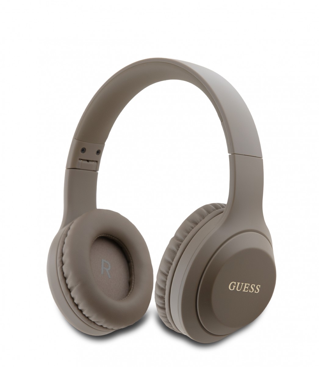 Bezdrôtové slúchadlá Guess Classic Silver Logo Stereo Brown