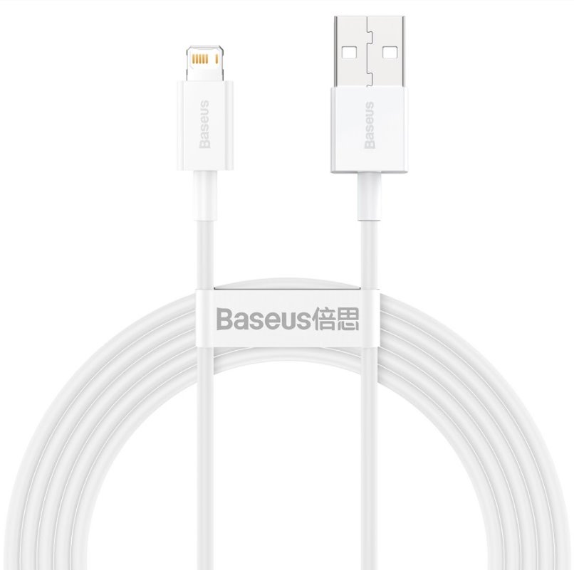Dátový kábel Baseus CALYS-C02 Superior Fast Charging Lightning 2,4A 2m White