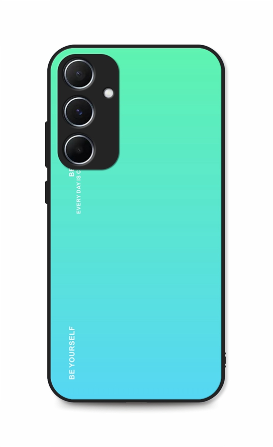 Zadný pevný kryt LUXURY na Samsung A55 dúhový zelený
