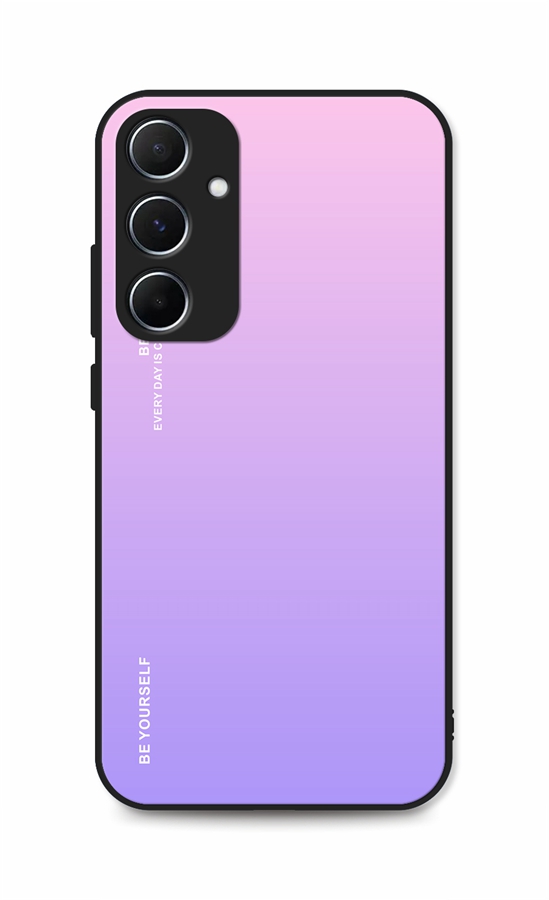 Zadný pevný kryt LUXURY na Samsung A55 dúhový ružový