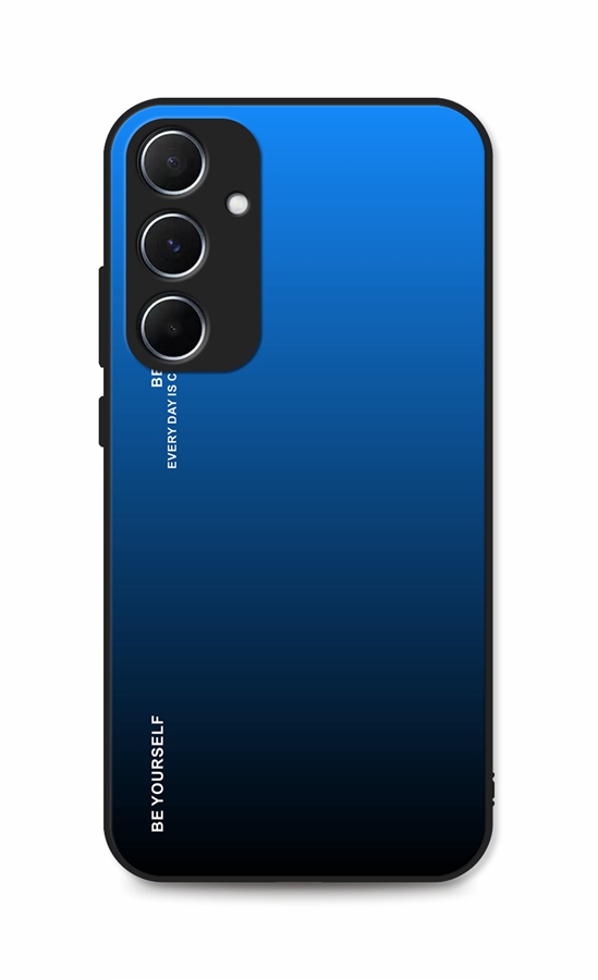 Zadný pevný kryt LUXURY na Samsung A55 dúhový modrý