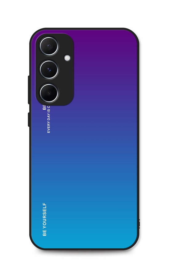Zadný pevný kryt LUXURY na Samsung A55 dúhový fialový