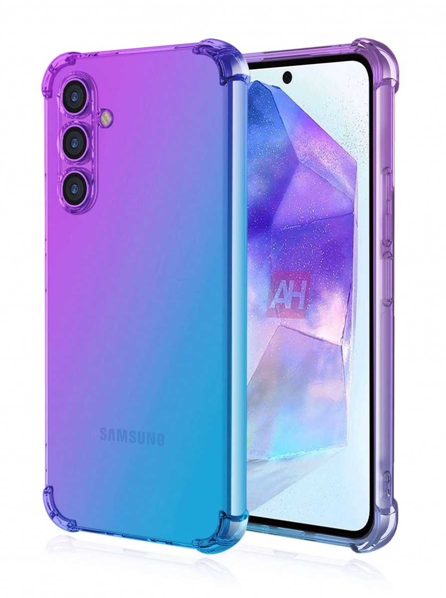 Zadný kryt pre Samsung A55 Shock dúhový fialovo-modrý