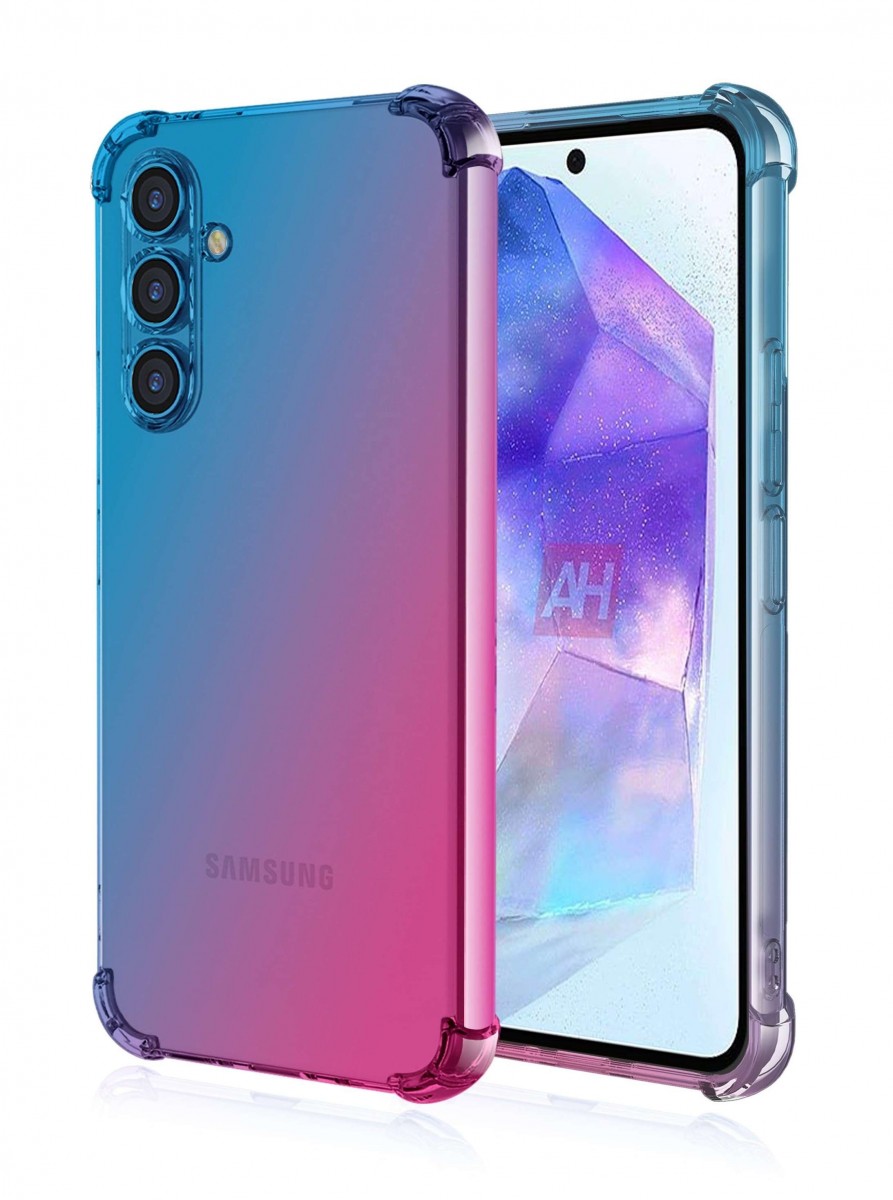 Zadný kryt pre Samsung A55 Shock duhovy modro-ružový