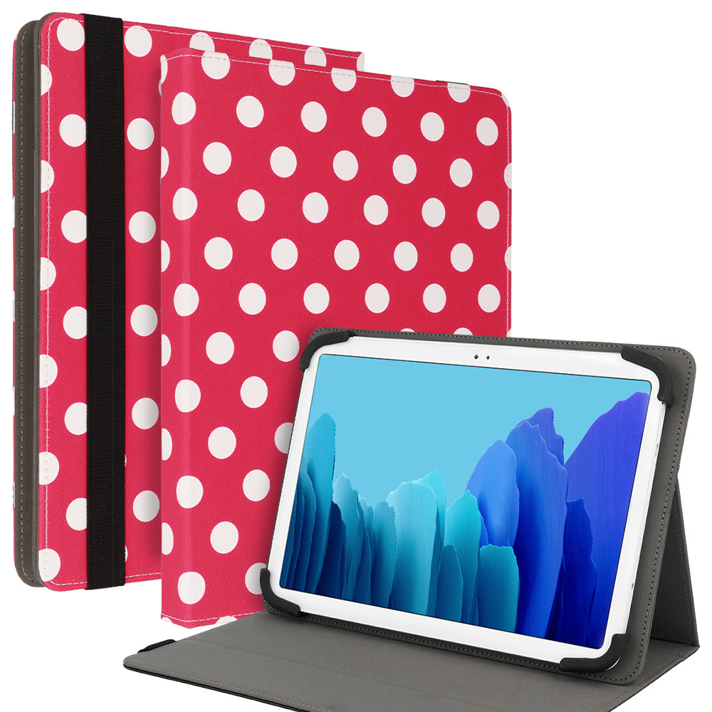 Puzdro na tablet Wonder Canvas 10" červené s bodkami