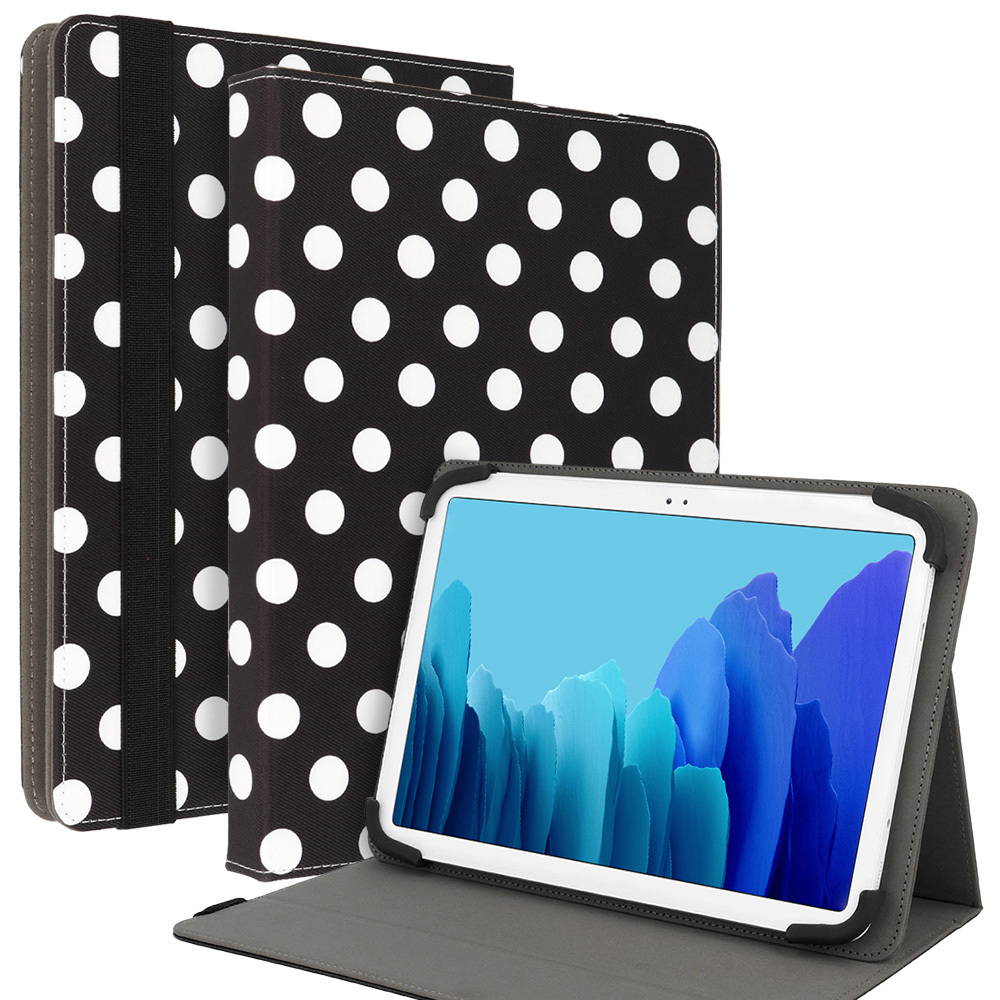 Puzdro na tablet Wonder Canvas 10" čierne s bodkami