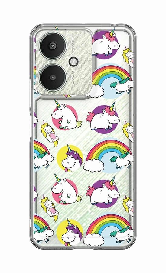 Zadný pevný kryt Image na Xiaomi Redmi 13C 5G Chunky Unicorns