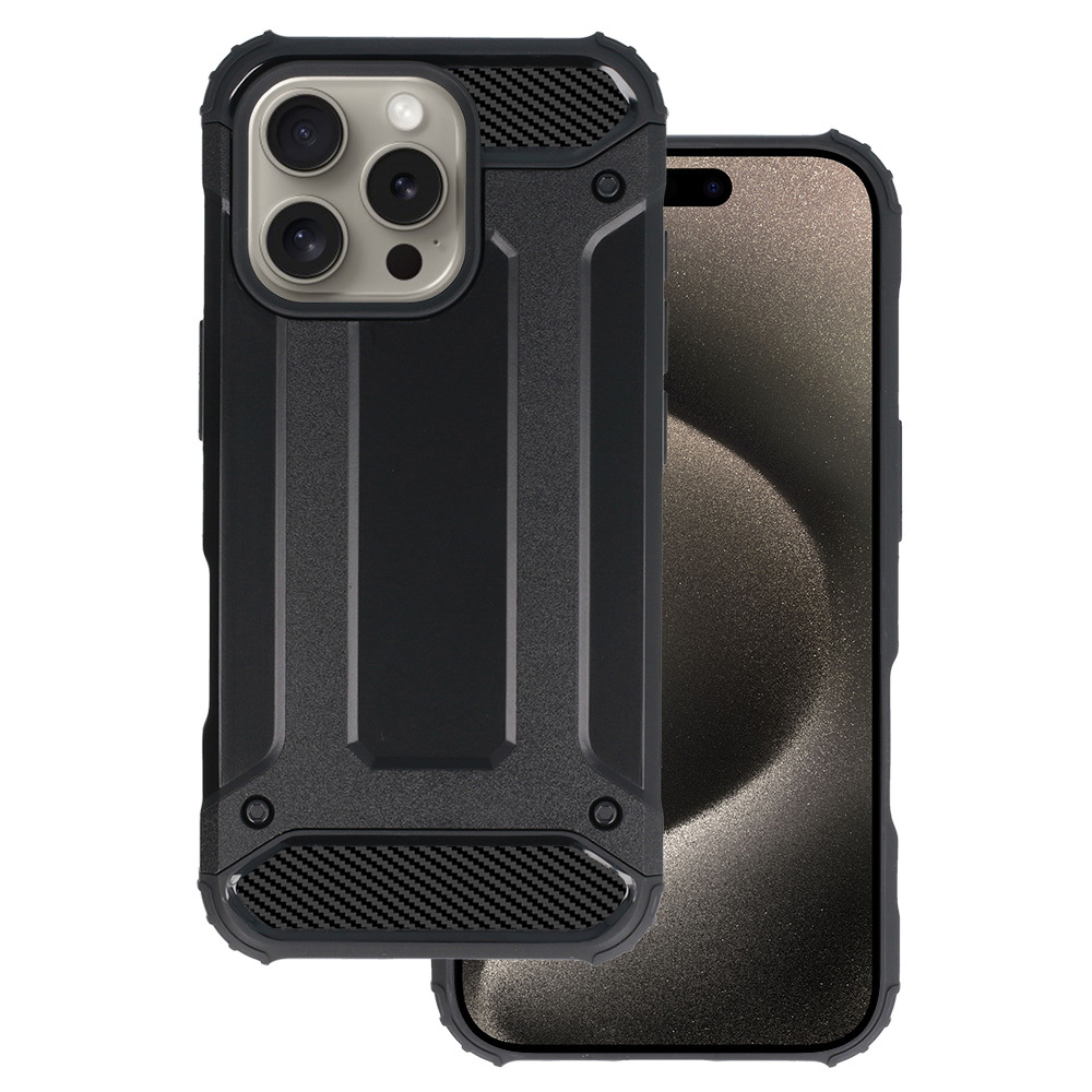 Zadný kryt pre iPhone 16 Pro Panzer čierny
