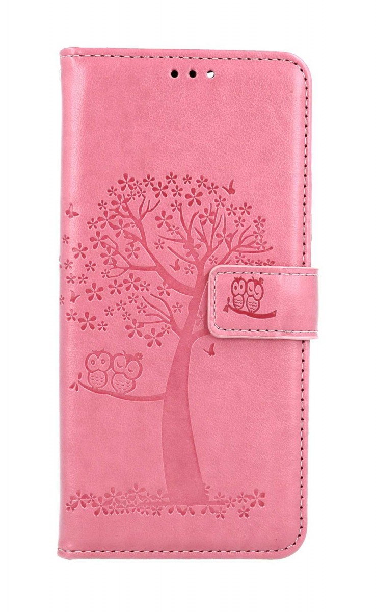 Flipové puzdro TopQ pre Xiaomi Redmi 13C Ružový strom sovičky