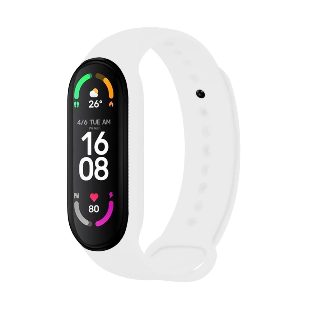 Silikónový remienok FIXED pre Xiaomi Band 7/ Mi Band 6/ Mi Band 5, biely