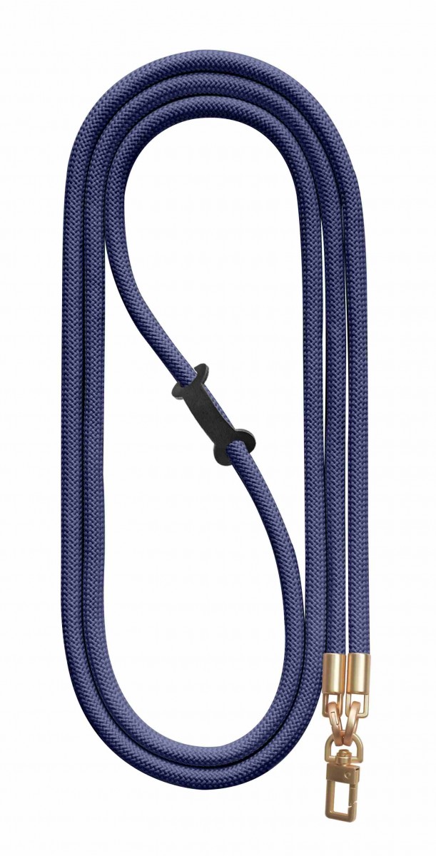 Luxusná šnúrka na mobilný telefón Royal Cord Gold tmavo modrá