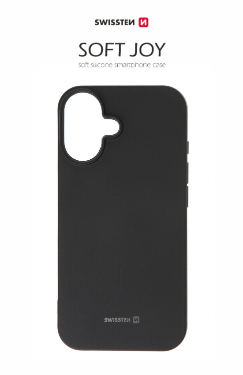 Zadný kryt Swissten Soft Joy pre iPhone 16 Plus čierny