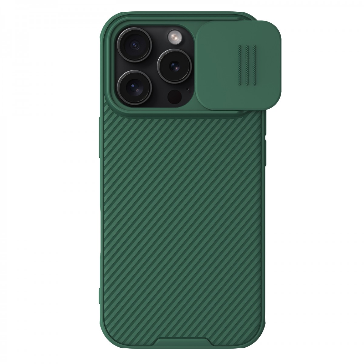 Zadný kryt Nillkin CamShield PRO pre Apple iPhone 16 Pro tmavozelený