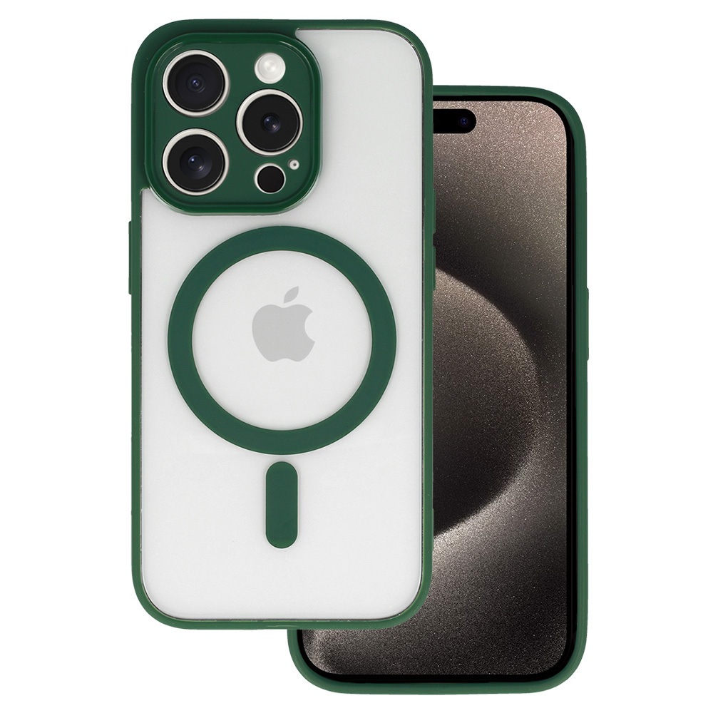 Zadný kryt Acrylic Color MagSafe pre iPhone 16 zelený